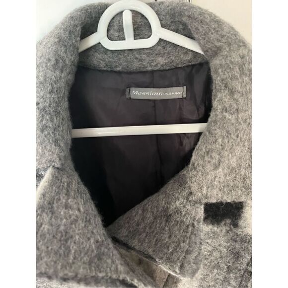 Massimo Women’s Abstract Patched Wool Blend Jacket Sz S Made In Italy - Picture 2 of 12